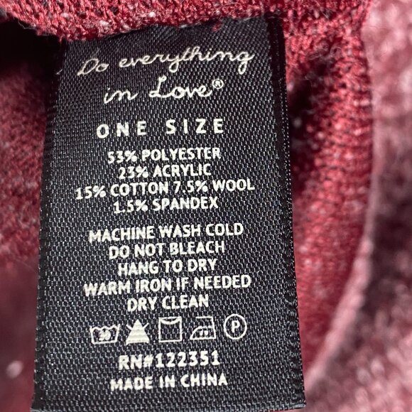 Anthropologie Poncho Do Everything In Love Hooded OS Boucle Knit Marled Zip Up - Picture 8 of 9